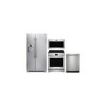 Frigidaire 4-Piece Kitchen Package with PRSC2222AF 36 inch Side by Side Refrigerator, PCFI3080AF 30 inch Induction Range, PMOS1980AF OTR Microwave and PDSH4816AF 24 inch Dishwasher in Stainless Steel