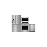 Frigidaire 4-Piece Kitchen Package with PRMC2285AF 36 inch Refrigerator, PCFI3080AF 30 inch Induction Range, PMOS1980AF OTR Microwave and PDSH4816AF 24 inch Dishwasher in Stainless Steel