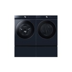 Samsung Front Load Laundry Pair with WF53BB8900AD 27 inch Smart Front Load Washer, DVE53BB8900D 27 inch Smart Electric Dryer and WE502ND 27 Inch Pedestal in Navy