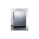 Summit FF63BKBISSTBADA 24 inch Compact Refrigerator with 5.5 cu. ft. Capacity, ADA Compliant, Automatic Defrost, in Stainless Steel