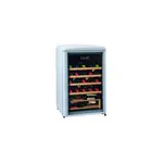 iio IFF2WS30LBV 22 inch Retro Single Zone Wine Cooler with 30 Bottle Capacity, 4 Adjustable Wooden Slide Out Shelves, LED Lighting (Light Blue)