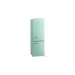 iio iRR22412 24 inch Retro Bottom Freezer Refrigerator with 12 cu. ft. Total Capacity, Frost Free Defrost, and Adjustable Glass Shelves (Light Green)