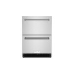 KitchenAid KUDR204KSB 24 inch Undercounter Double-Drawer Refrigerator with 4.4 Cu. Ft. Capacity and LED Interior Lighting (Stainless Steel)