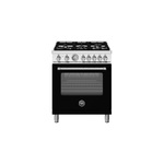 Bertazzoni MAS305DFMNEVLP Master Series 30 inch Dual Fuel Range with 5 Burners, 4.7 cu. ft. Oven Capacity, Continuous Cast Iron Grates and Dual Convection (Nero Black, Liquid Propane)