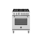 Bertazzoni MAS305DFMXVLP Master Series 30 inch Dual Fuel Range with 5 Burners, 4.7 cu. ft. Oven Capacity, Continuous Cast Iron Grates and Dual Convection (Stainless Steel, Liquid Propane)