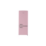 iio MRB19207IOAP 22 inch Fun Series Retro Bottom Freezer Refrigerator with 7 cu. ft. Capacity, Antibacterial Liner, Low Noise Compressor and LED Lighting (Pink)