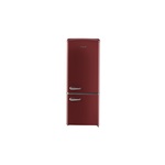 iio MRB19207IOWR 22 inch Fun Series Retro Bottom Freezer Refrigerator with 7 cu. ft. Capacity, Antibacterial Liner, Low Noise Compressor and LED Lighting (Wine Red)