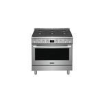 Frigidaire PCFD3670AF Professional 36 inch Freestanding Dual Fuel Range with 6 Burners, 4.4 cu. ft. Oven Capacity, Steam Clean, in Stainless Steel