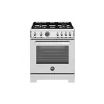 Bertazzoni PRO304BFEPXTLP Professional Series 30 inch Dual Fuel Range with 4 Brass Burners, 4.6 cu. ft. Capacity Oven, Self Clean and Air Fry (Stainless Steel, Liquid Propane)