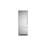 Bertazzoni REF30BMBIXLT 30 inch Built-In Bottom Mount Refrigerator with 15.5 cu. ft. Total Capacity, LED Lighting, Automatic Ice Maker, and Energy Star Rated, in Stainless Steel (Left Hinge)