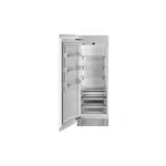 Bertazzoni REF30RCPRL23 30 inch Built-In Column Refrigerator with 17.4 cu. ft. Capacity, White Aluminum Interior, Intuitive Digital Touch Controls, Variable Speed Compressor, in Panel Ready (Left Hinge)