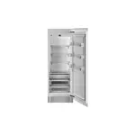 Bertazzoni REF30RCPRR23 30 inch Built-In Column Refrigerator with 17.4 cu. ft. Capacity, White Aluminum Interior, Intuitive Digital Touch Controls, Variable Speed Compressor, in Panel Ready (Right Hinge)