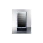 Summit SWC1840BLHD 18 inch Wine Cooler with 34 Bottle Capacity, Factory Installed Lock, LED Lighting, Digital Thermostat, Glass Door, in Stainless Steel (Left Hinge)