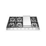 ILVE UHCP1265FSSLP Professional Plus II 48 inch Built-In Gas Cooktop with Griddle, in Stainless Steel  (Liquid Propane)