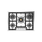 ILVE UHCPT75SSLP Professional Plus II 30 inch Built-In Gas Cooktop with 5 Burners, in Stainless Steel (Liquid Propane)