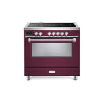 Verona VDFSEE365BU 36 inch Designer Series Freestanding Electric Range with 5 Elements, 5 cu. ft. Total Oven Capacity and European Convection (Burgundy)