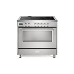 Verona VDFSEE365SS 36 inch Designer Series Freestanding Electric Range with 5 Elements, 5 cu. ft. Total Oven Capacity and European Convection (Stainless Steel)